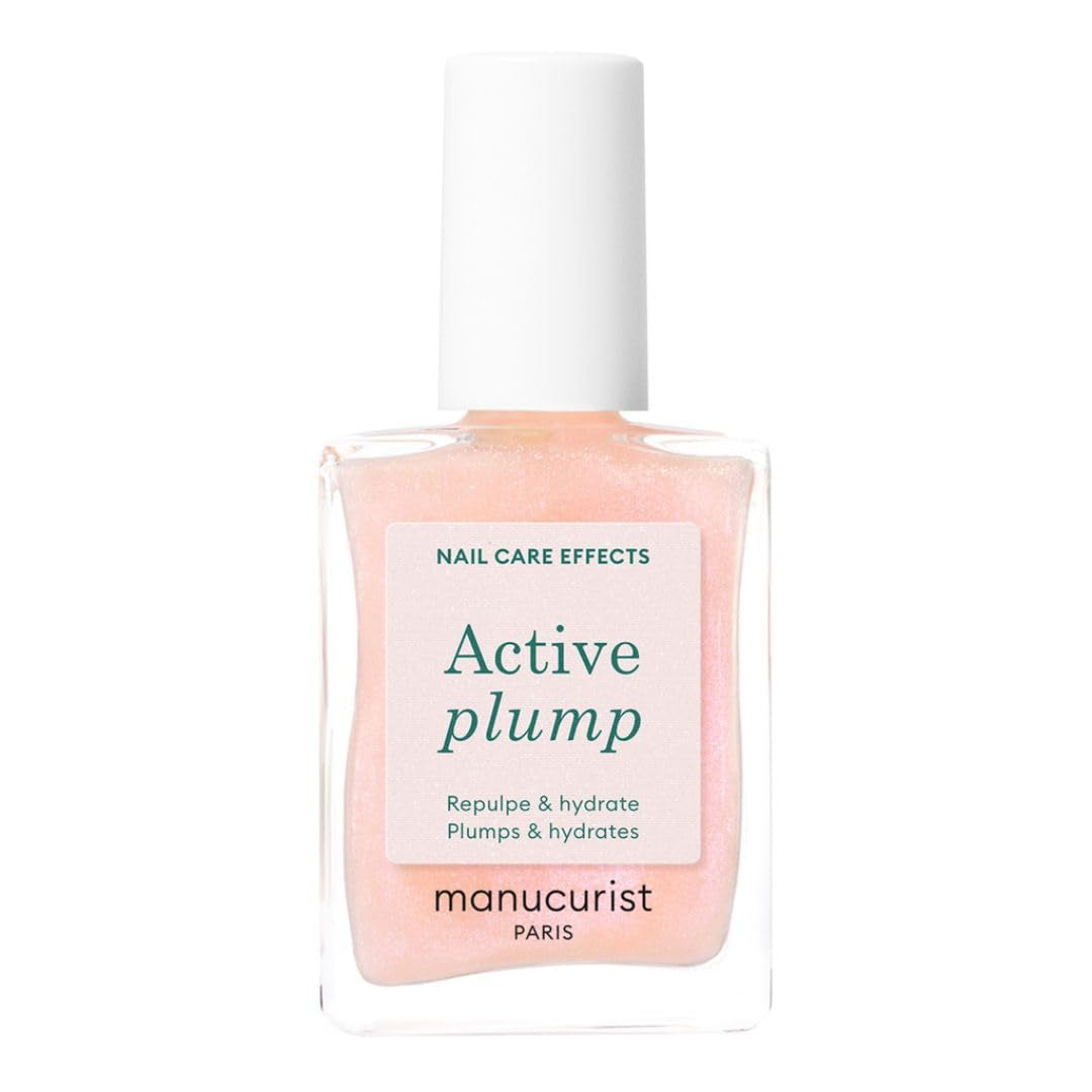 MANUCUIST Nail Care Repair Active Glow Frambuesa (Rosa) Bio-Based: Almendra dulce, Frambuesa, Esmalte de uñas nutritivo y brillante, Efecto rosa transparente - Esmalte de uñas nude