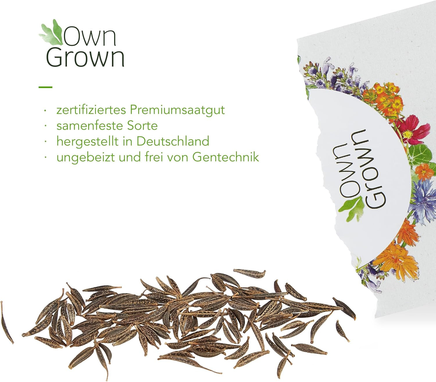 Semillas de Cosmos (moteadas): Semillas de Cosmos premium para 100 plantas de Cosmos con flores - Semillas de flores comestibles - Semillas de flores coloridas - Semillas de flores silvestres de OwnGrown