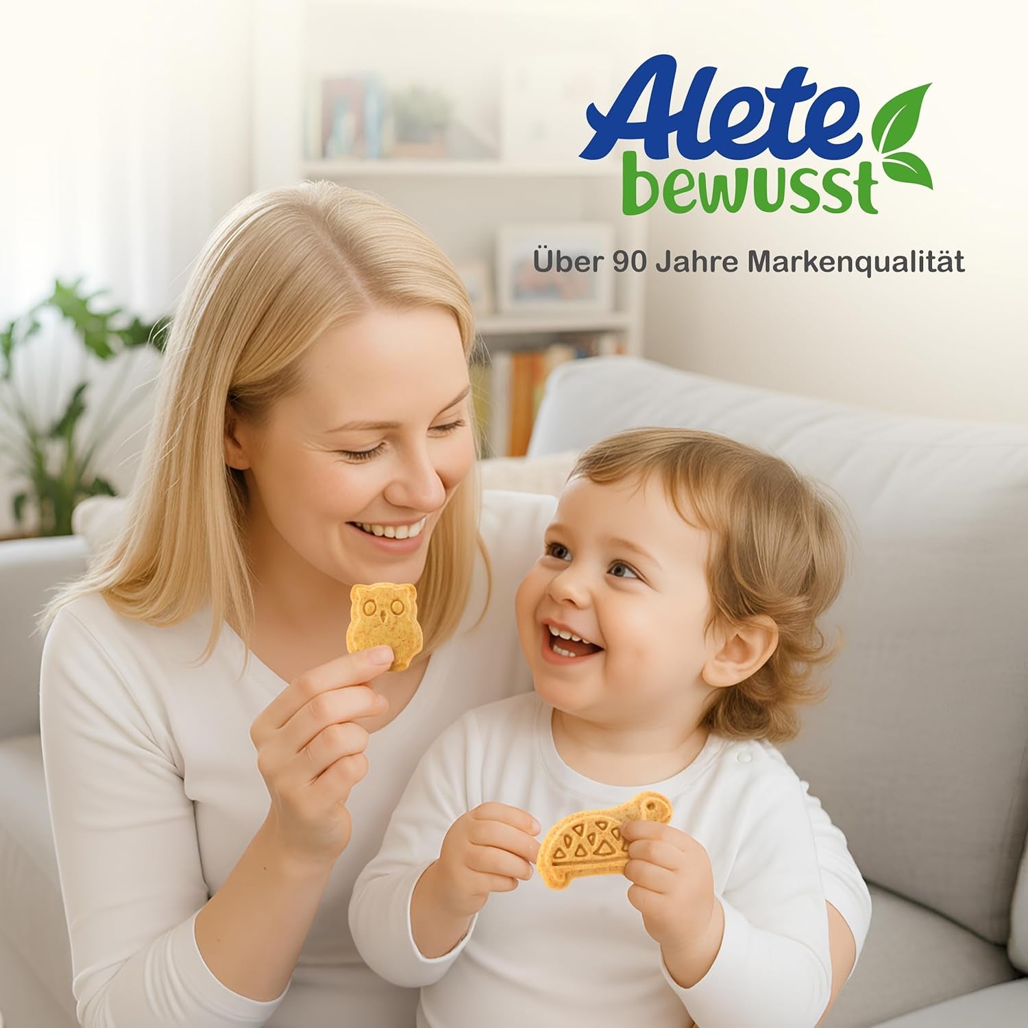 Alete Galletas Crujientes con Alac Ecológicas (4 x 125g) - Galletas Crujientes de Alac para bebés, sin aceite de palma, a partir de 10 meses