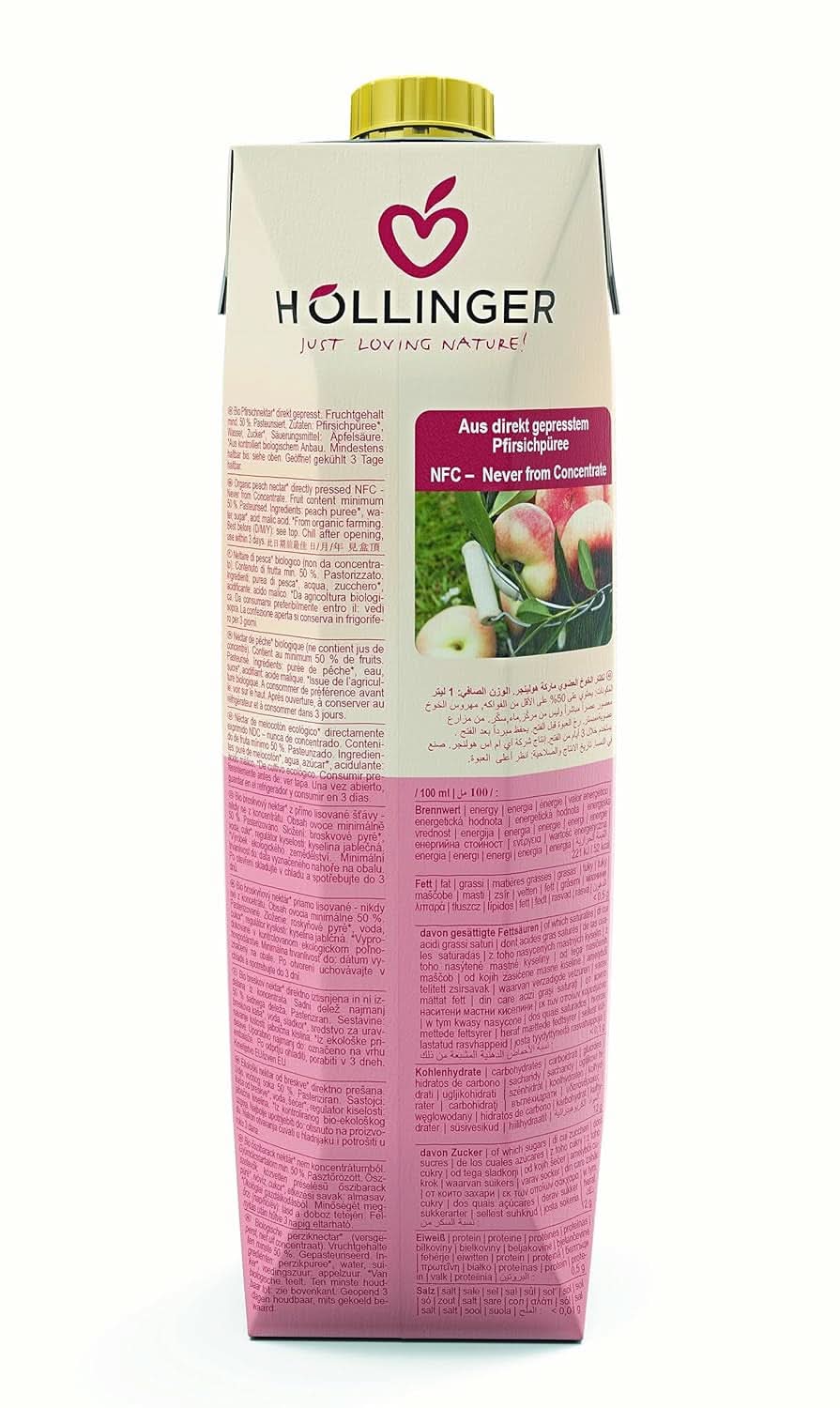 Melocotón BIO, 1 litro Bebidas sin alcohol Naty Shop