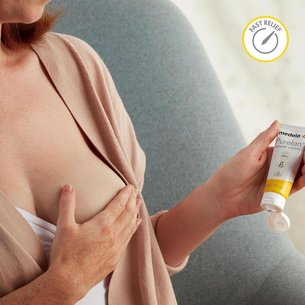 Medela Purelan 37G Lanolin Nipple Cream - crema pentru mameloanele dureroase și pielea uscată, 100% naturală, hipoalergenică Accesorii Hrana si Alaptare Bebe Naty Shop