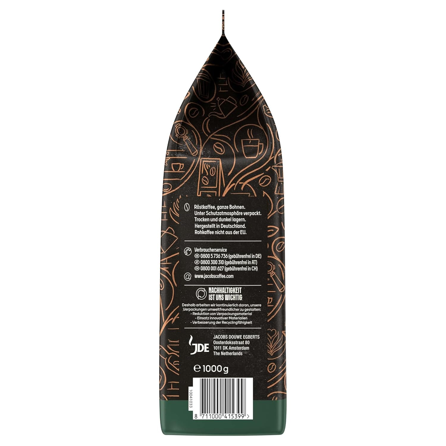 Cafea boabe întregi JACOBS Barista Editions Crema Intense (4 x 1 kg)