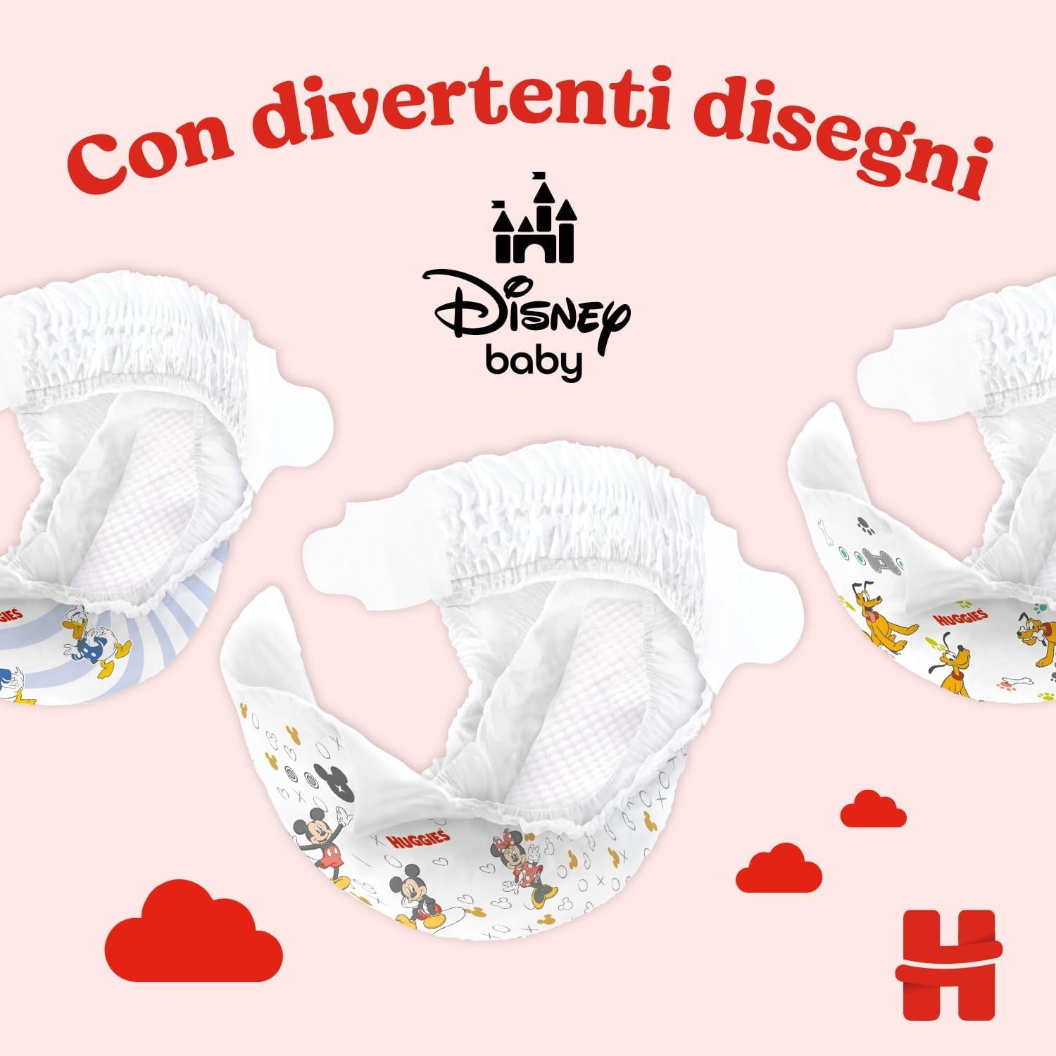 Pañales Huggies Ultra Comfort/Little Movers, tamaño 3 (4-9 kg), diseño Disney, absorbentes, protección total, 126 unidades