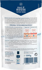 Salthouse Original Sales de baño del Mar Muerto, sales de baño, calmantes para la irritación de la piel, para pieles secas y sensibles, 100% naturales, 500 gramos Naty Shop Shower & Bath
