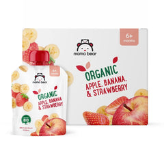 Mamá Osita, puré orgánico de diferentes frutas, set 6 x 90 gramos Madre e Hijo Naty Shop