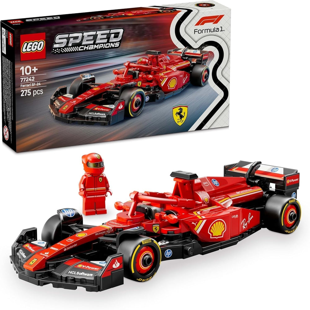 LEGO Speed Champions Coche de carreras Mercedes-Amg F1 W15 - Minifigura de juguete de Fórmula 1 - Modelo de coche coleccionable y para construir - Regalo para niños y niñas mayores de 10 años o fanáticos adultos 77244 Juegos de construcción Besuche den LEGO-Store Coche de carreras Ferrari Sf-24 F1 77242