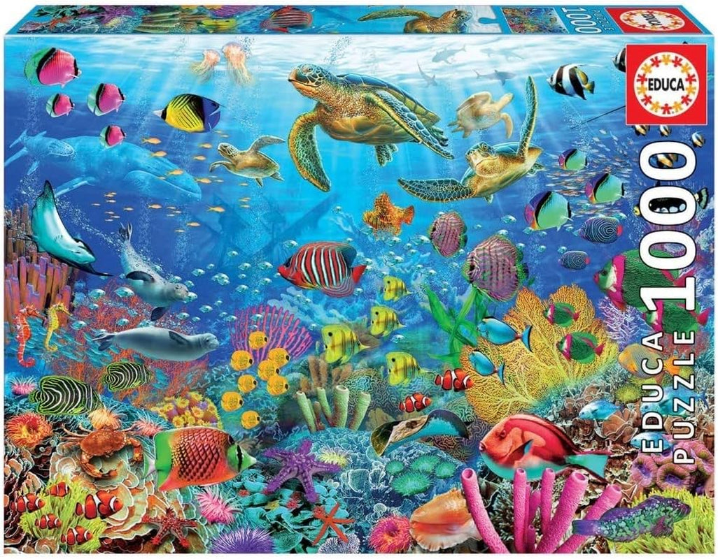 Educa - Puzzle 1000 piezas para adultos | Mundo submarino, puzzle 1000 piezas para adultos y niños a partir de 14 años, animales marinos, puzzle de naturaleza (19266) Puzzle Naty Shop Título predeterminado
