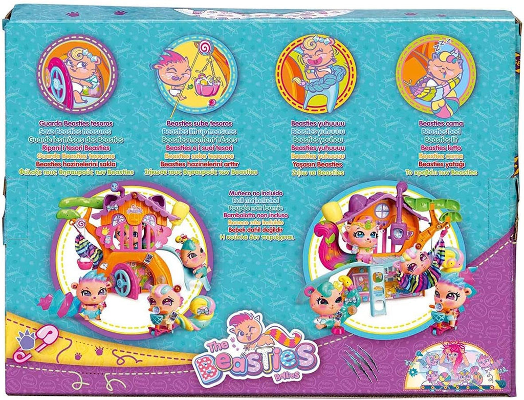 The Bellies from Bellyville - Casa Beastree, Casa Beasties Prietenii Bellies, Accesoriu pentru păpuși, Cadouri (Famosa 700015795) Casute de papusi Naty Shop