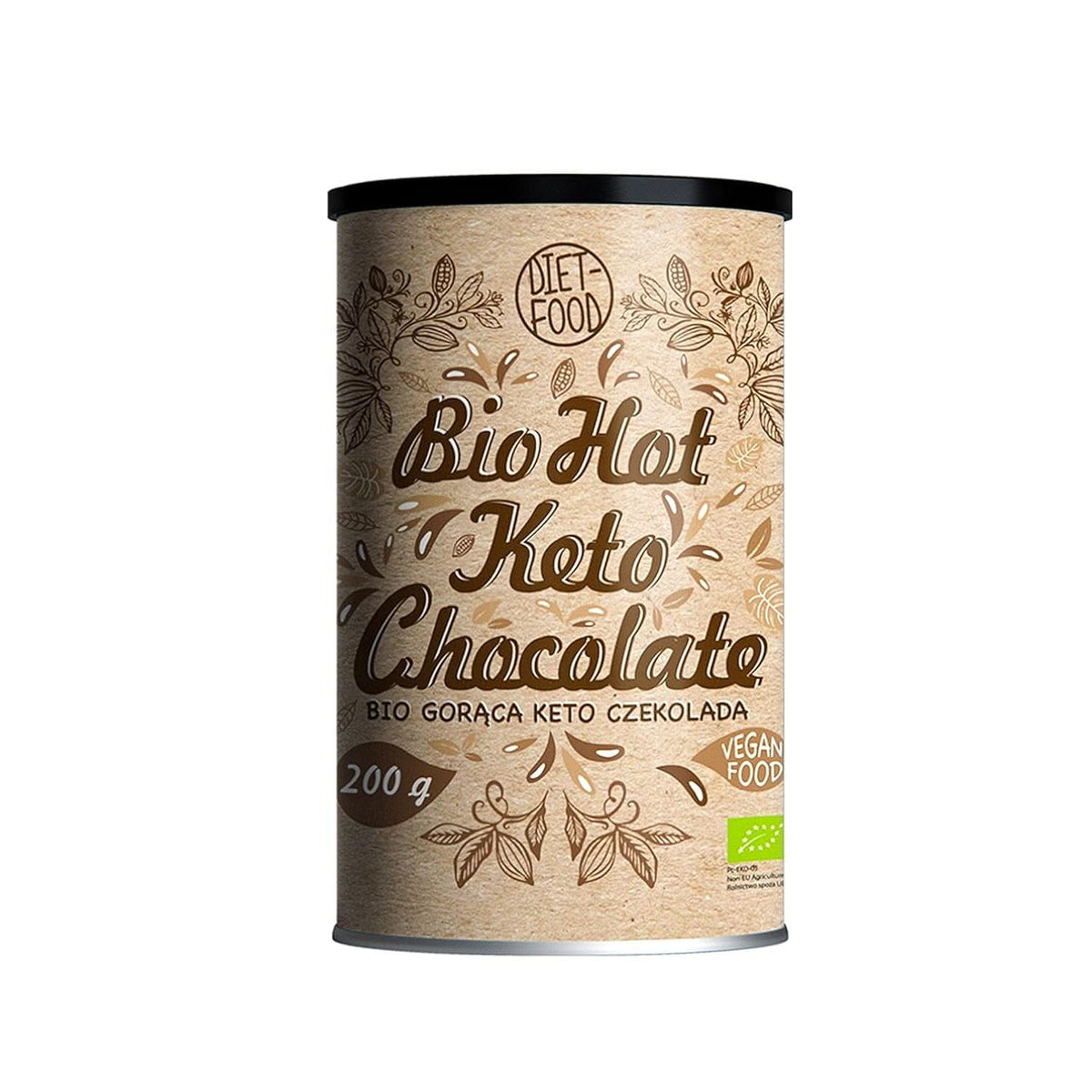Chocolate caliente para la dieta Keto - rico en grasas - moderado en proteínas y bajo en hidratos de carbono - endulzado con eritritol, 200 gramos Cacao y Chocolate Caliente Naty Shop Chocolate Caliente Bio Keto