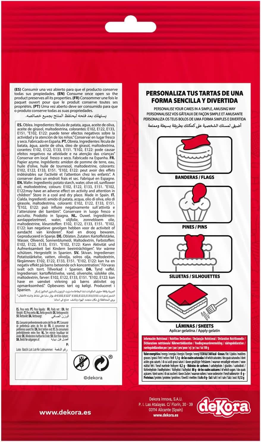 Dekora, decoración comestible para tartas de la Patrulla Canina dekorapin, 20 obleas de papel comestible - 6,5 x 4 cm naty shop