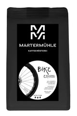 Boabe de espresso Martermühle Bike 500g Strong | Arabica/Robusta | Arome: Nuci de macadamia, ciocolată cu lapte | Boabe de espresso întregi prăjite ușor, aciditate scăzută