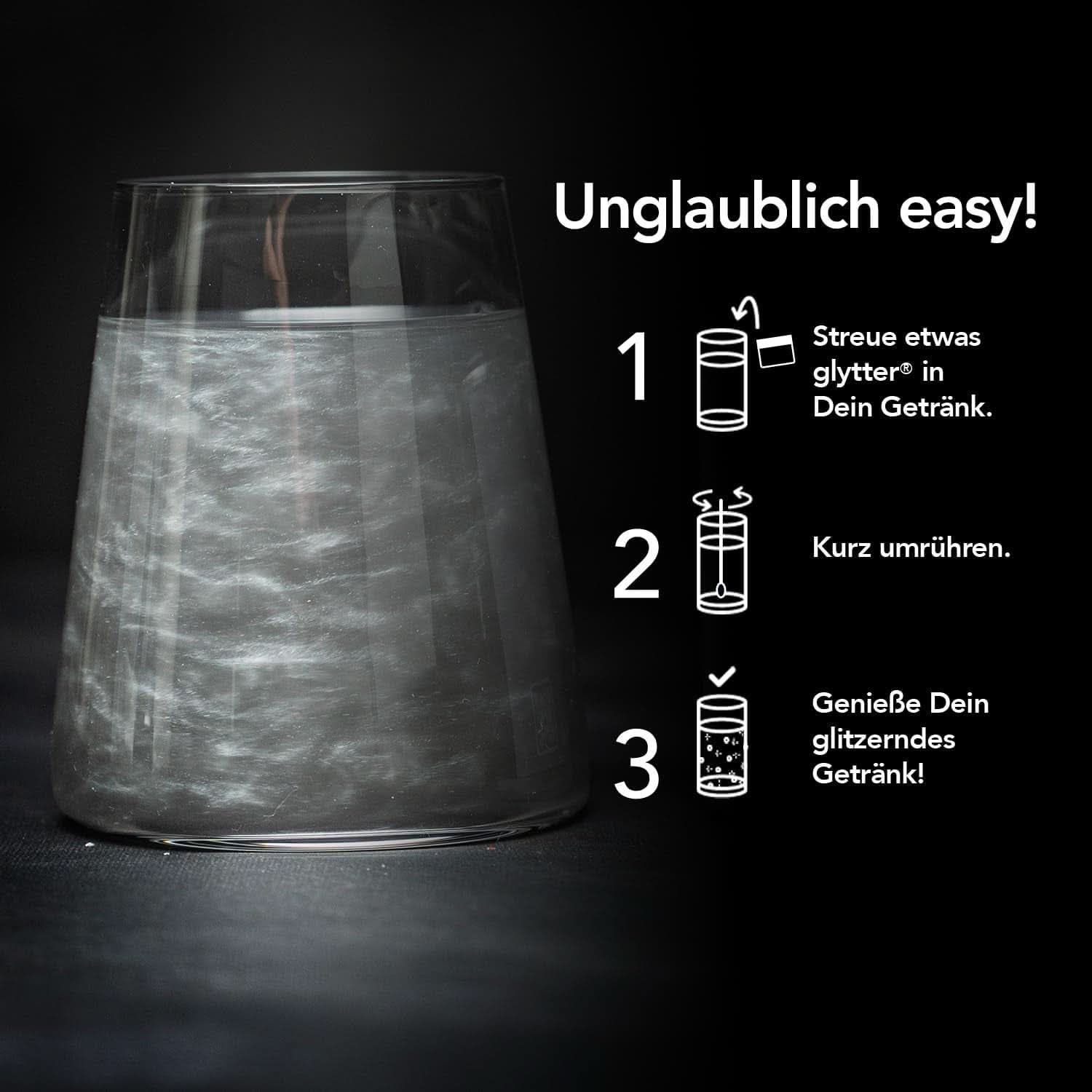 Glitter Glitter Powder For Drinks (Plata) - Glitter comestible para bebidas, 10 gramos Glitter Naty Shop