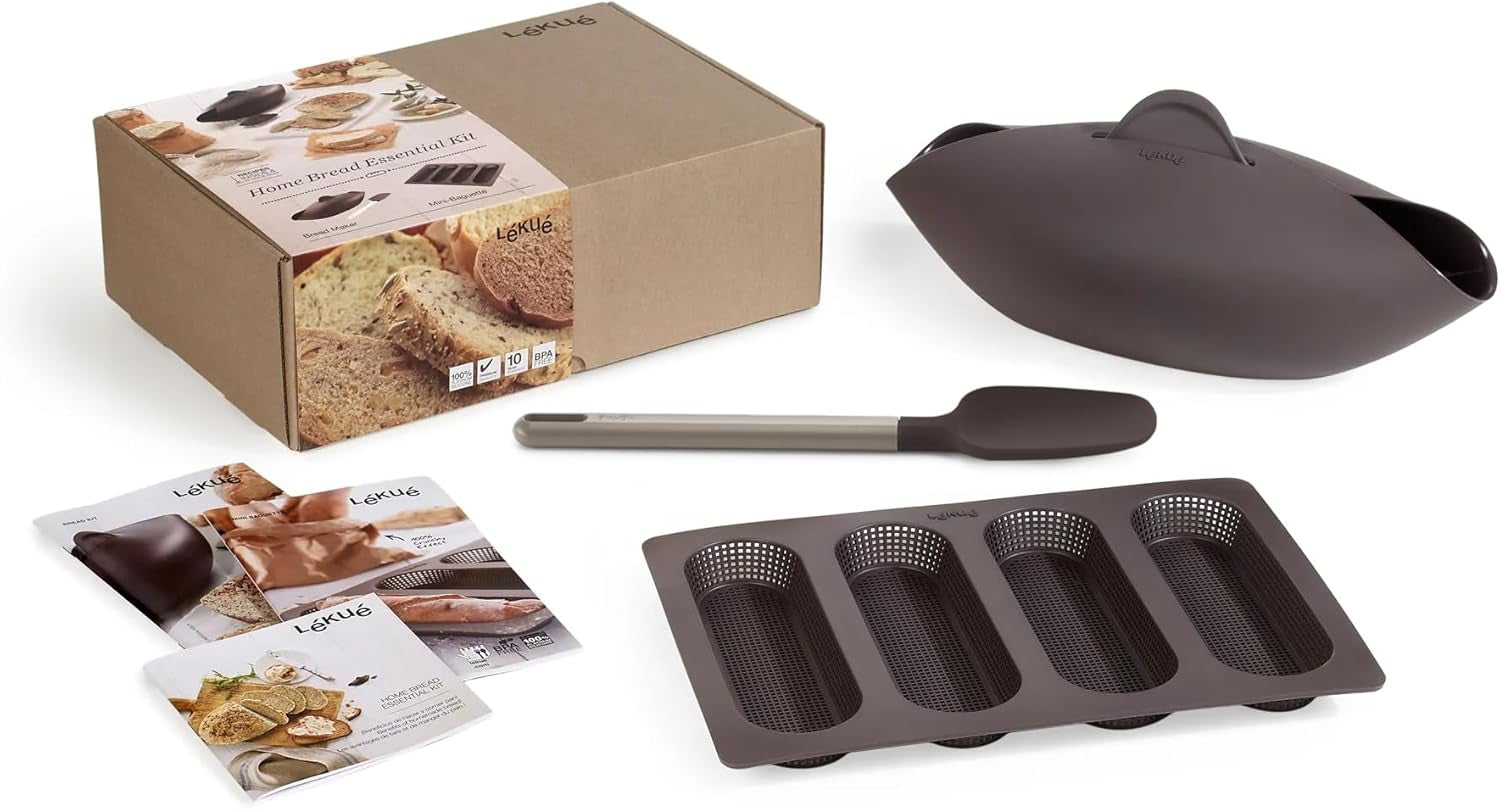 Lékué-Brotbackset, Silicona, Marrón, 30 x 25 x 15 cm (3000085SURM017)