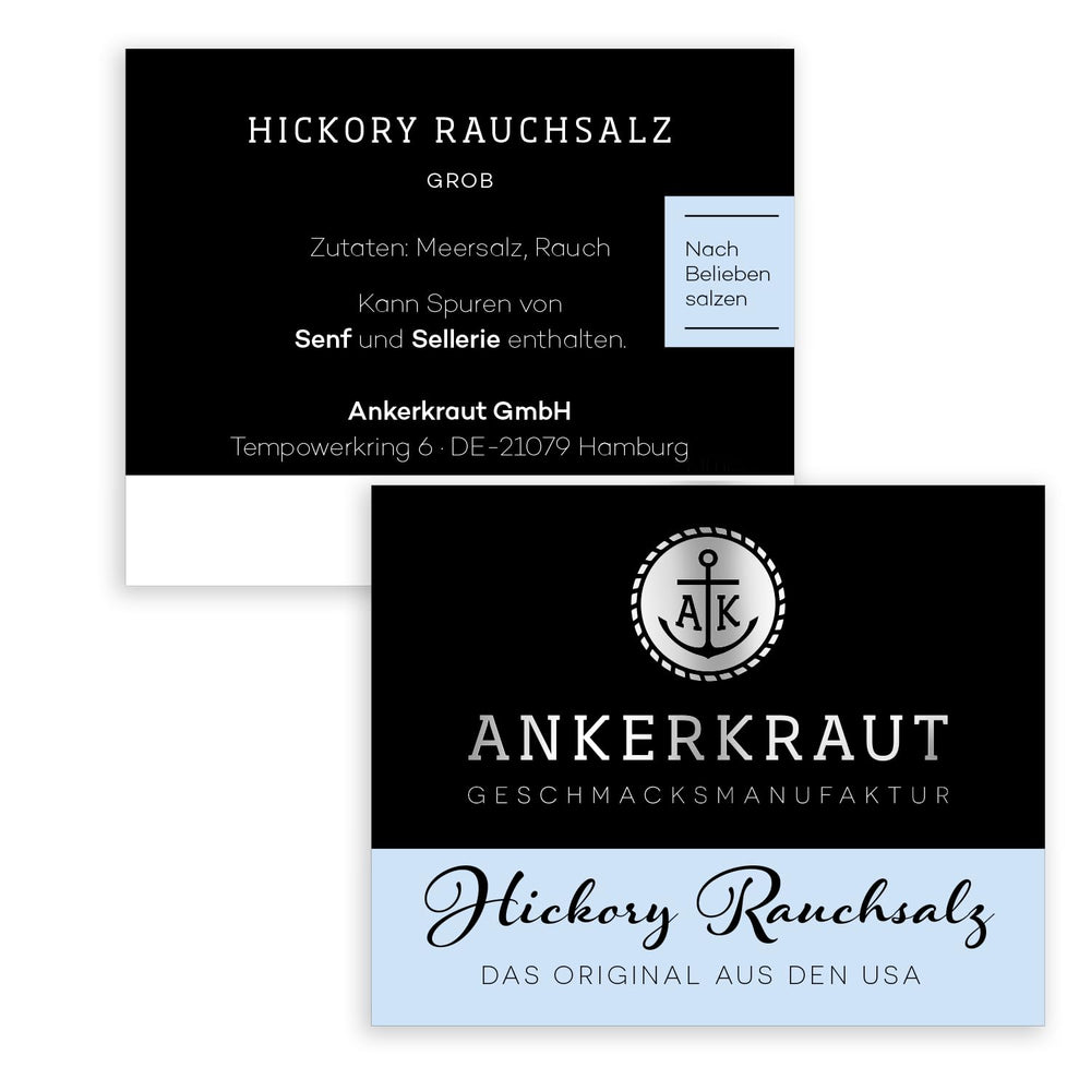 Ankerkraut Hickory Rauchsalz, echtes Rauchsalz aus den USA, 75 g en Korkenglas