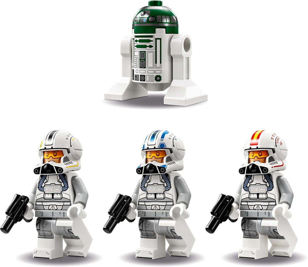 LEGO Star Wars 75402 Caza estelar ARC-170, juguete con 4 minifiguras, incluido el piloto clon y el droide R4-P44, artículo de colección, regalo para fans de La Venganza de los Sith y juegos de construcción para niños y niñas a partir de 9 años Beuche den LEGO-Store
