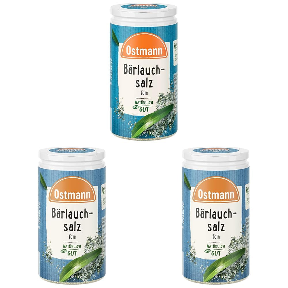 Ostmann Gewürze - Bärlauchsalz | Ideal para Herzhaften Gemüse oder Fleischgerichten Recyclebare, nachfüllbare Streudose | 65 g en Streuer