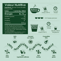 Yunnan Tuocha Zouji - Ceai verde organic cu kumquat - Vitamina C - 100 pliculețe de ceai - 200 g - Calitate Yunnan garantată