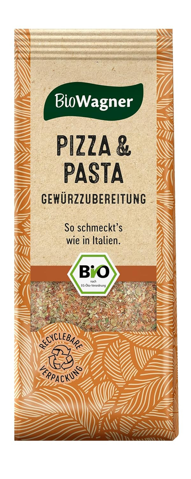 BioWagner - Elaboración de pizzas y pastas biológicas | naturbelassene Bio-Zutaten | embalaje reciclable | 60 gramos
