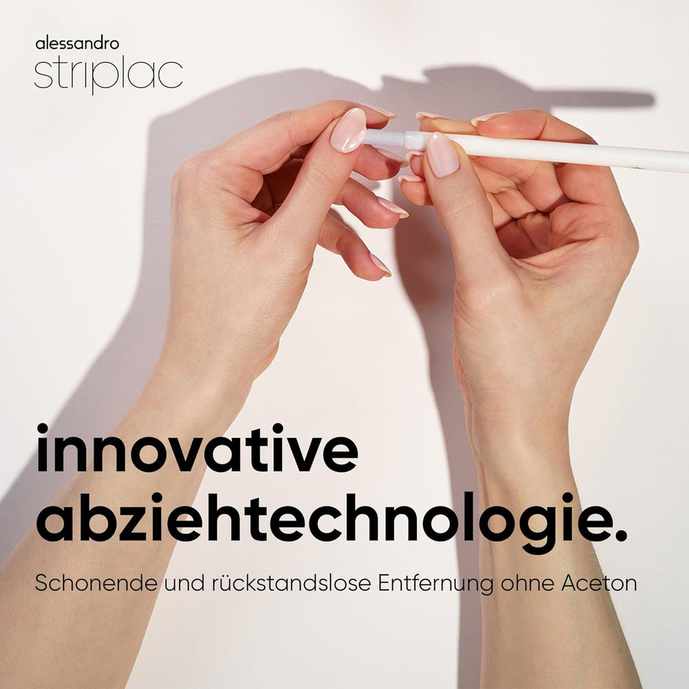 alessandro Striplac UV Top Coat Shimmer - Uñas brillantes y resistentes a los arañazos hasta 15 días - Puede usarse con o sin tinte - Tecnología de eliminación suave - Vegano - Plata, Transparente, 6,5 ml