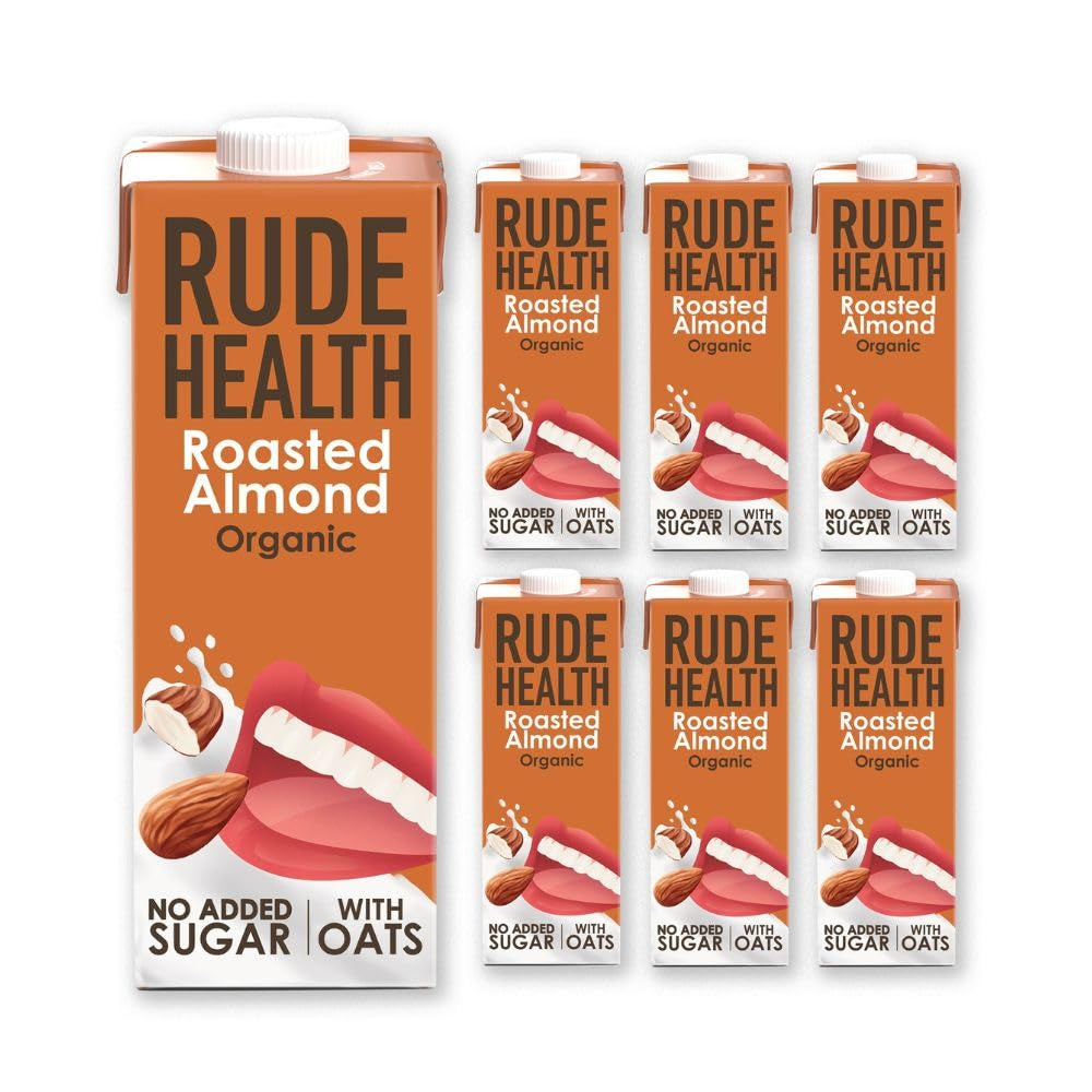 Rude Health 6 x 1 litro de bebida biológica de anacardos, 100 % natural, bio getränk, libre de gluten, ungesüßt, preisgekrönt, gesund & vegan, 100 % recycelbare Verpackung