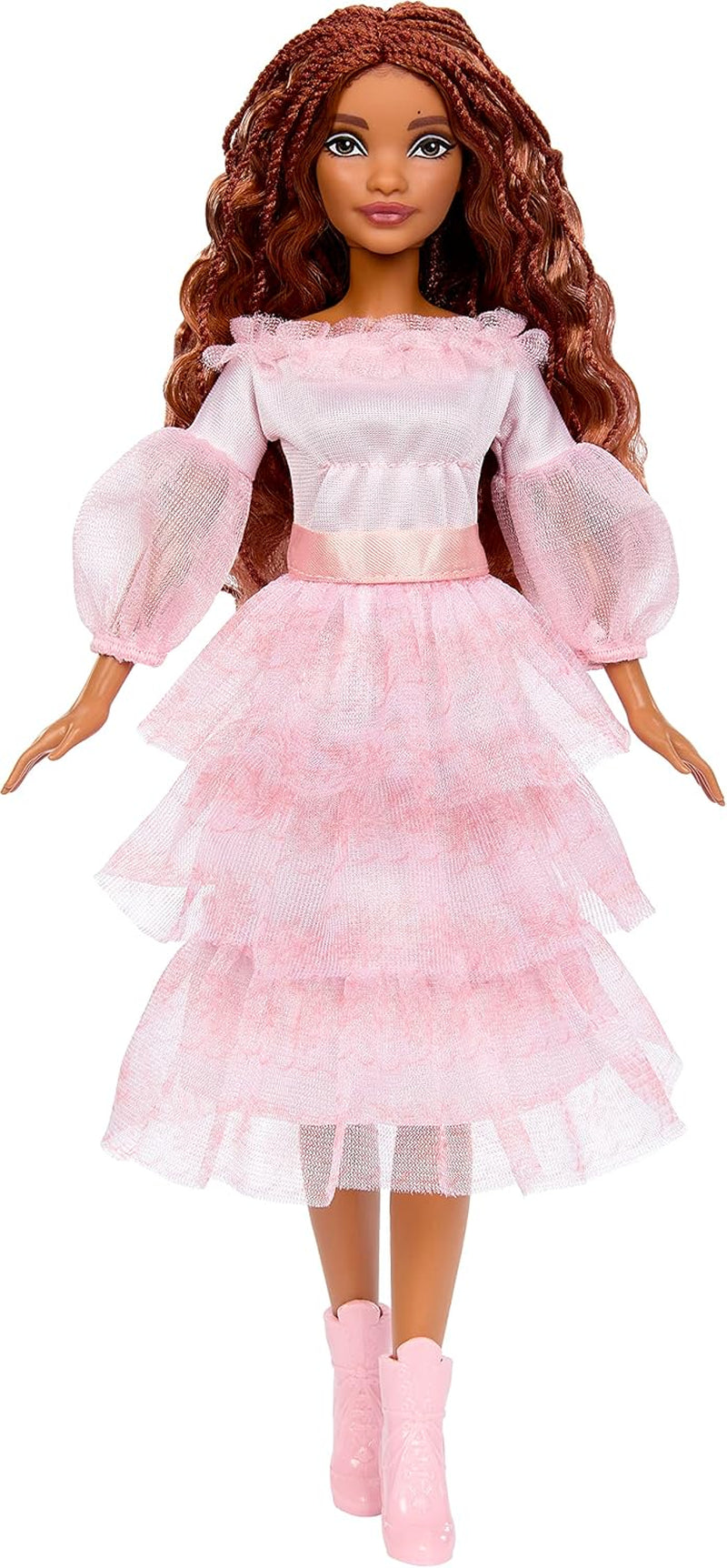 Mattel DISNEY Arielle, die Meerjungfrau - Festliche Arielle-Puppe mit pinkfarbenem Kleid und red Haaren, beweglich mit 5 Gelenken und Frisierspaß, für Kinder ab 3 Jahren, HPD90