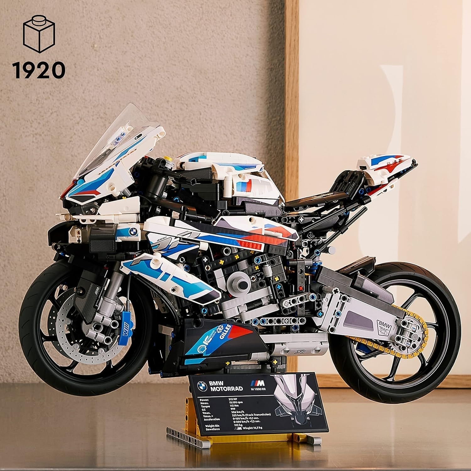 LEGO Technic Modelo de motocicleta BMW M 1000 RR, kit de modelo para adultos, set como regalo artesanal para hombres y mujeres, decoración del hogar o la oficina, 42130 Kits de construcción Besuche den LEGO-Store