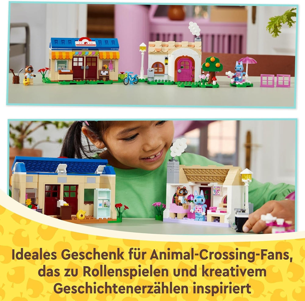 Set LEGO Animal Crossing Nook's Shop y Sophie's House, juguete creativo para niños con 2 minifiguras de la serie de videojuegos, regalo para niñas y niños a partir de 7 años 77050 Juegos de construcción Besuche den LEGO-Store