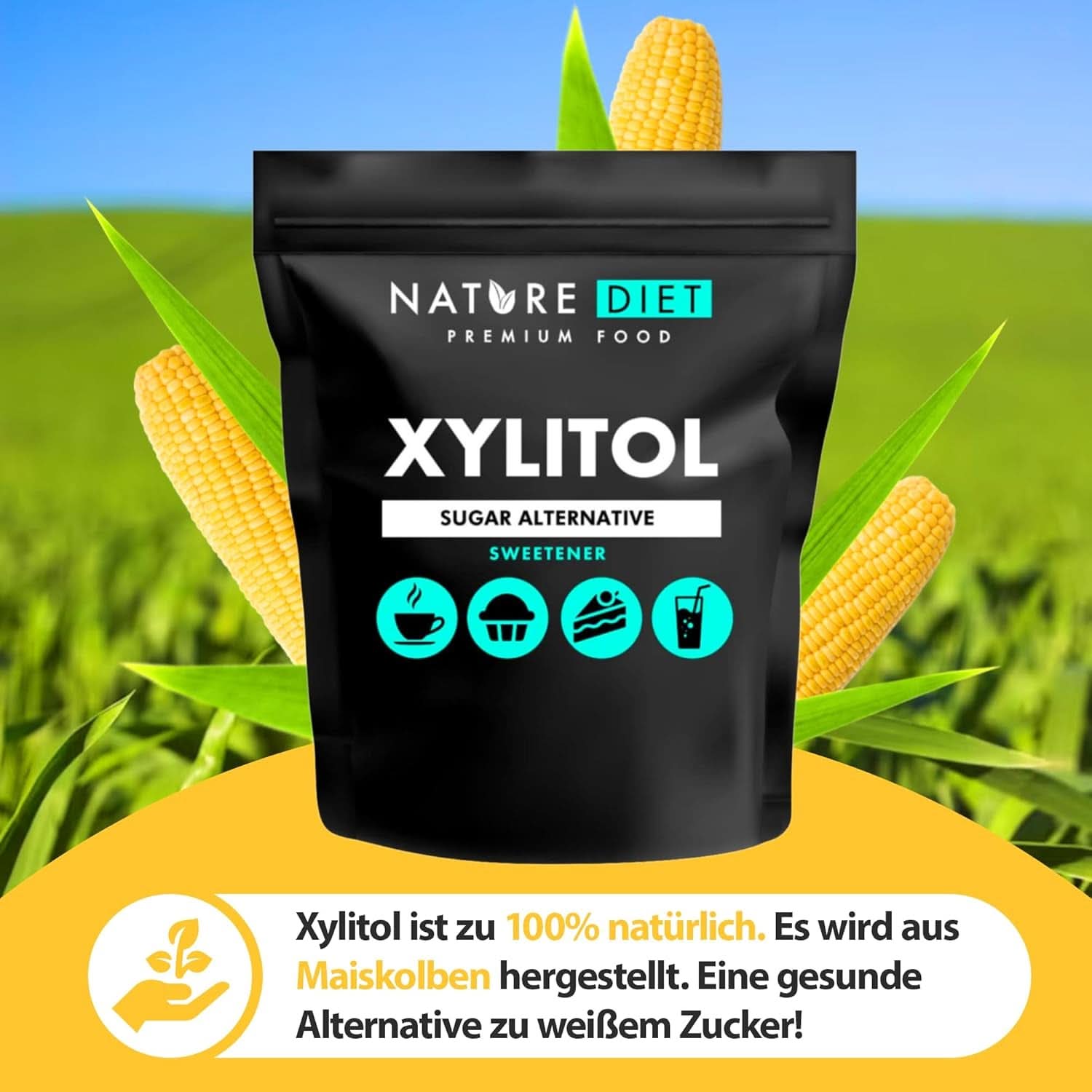 Nature Diet Xilitol, 1 Kg Edulcorantes Naty Shop