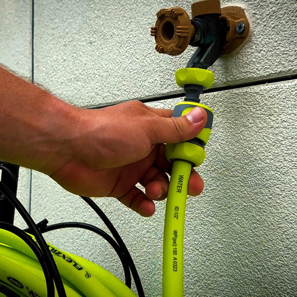 Set furtun de grădină cu racord rapid, 1/2 in. x 50 ft., durabil, ușor, sigur pentru apă potabilă – hfzg12050qn