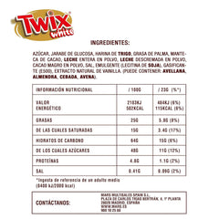 Barras de chocolate blanco Twix | Caramelo, Galletas, Chocolate Blanco | Paquete múltiple de chocolate | 5 barras (5 x 46 g) (Paquete de 5)