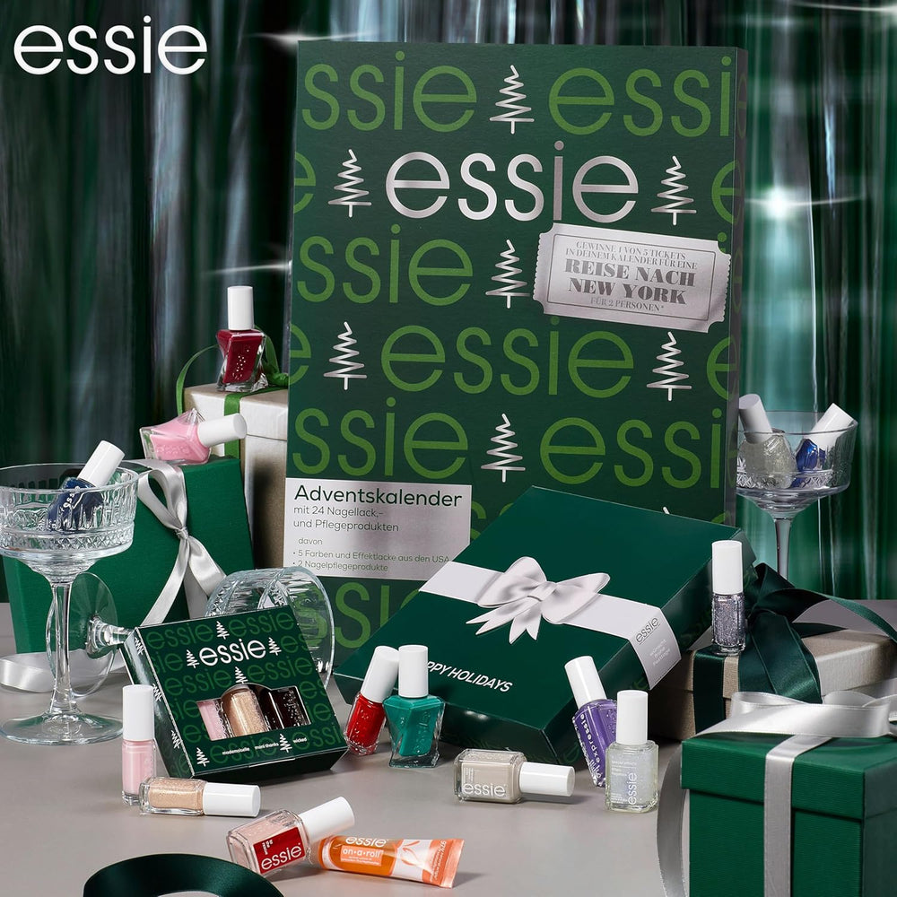 Kit Essie Mini Trio NAVIDAD, núm. 13 Señorita + núm. 49 Wicky + núm. 570 Mani Gracias, 3 x 15 ml