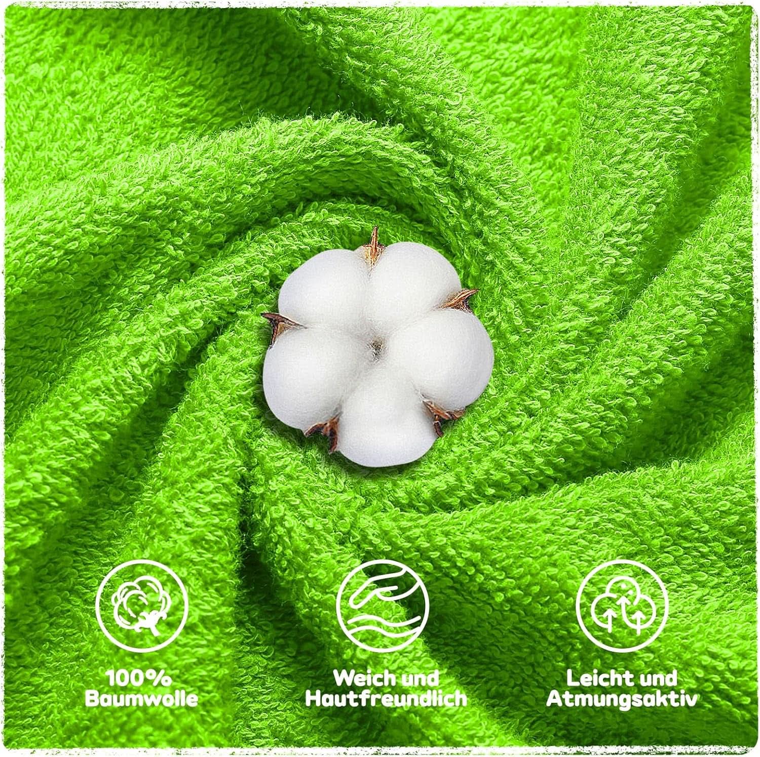 Poncho de baño infantil Oeko TEX, 100% algodón Madre e Niño Naty Shop