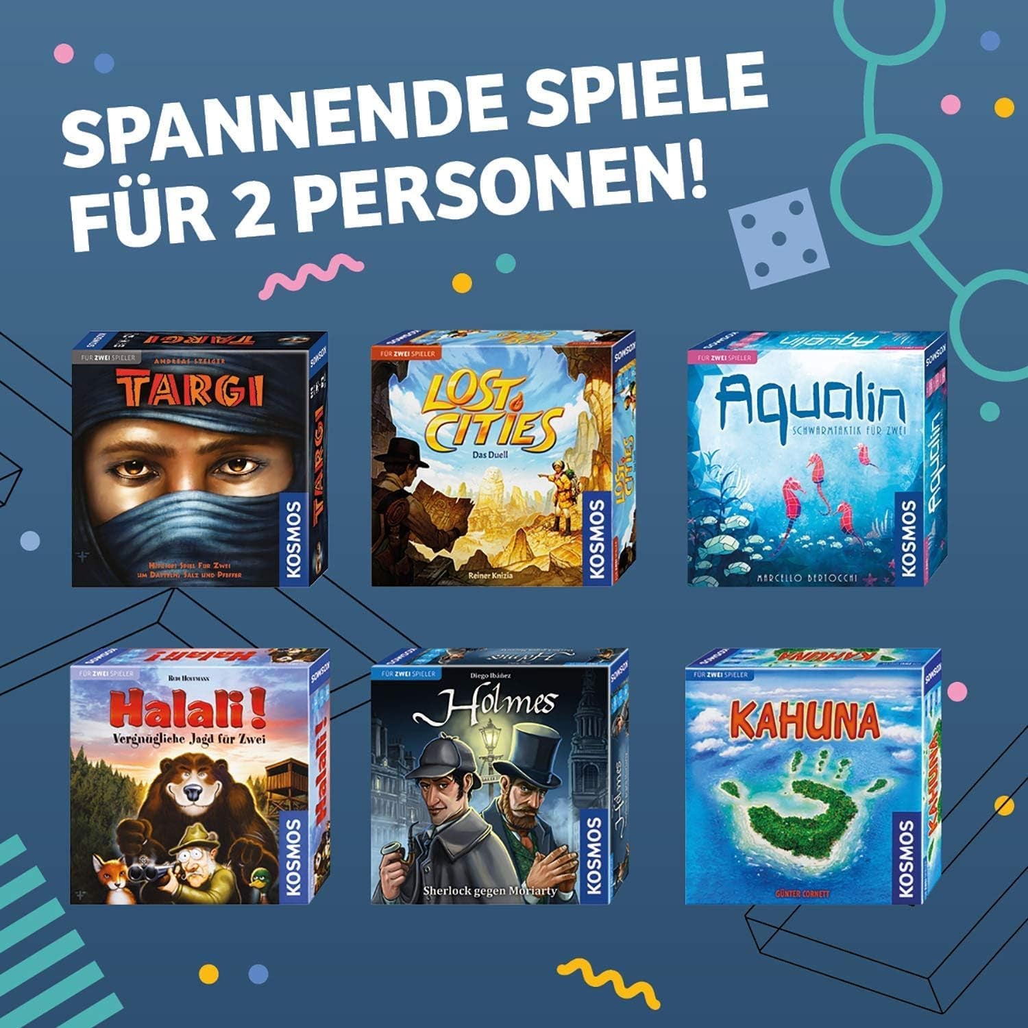 KOSMOS 692766 Holmes - Sherlock vs. Moriarty, Juego para dos jugadores, Juego de Sherlock Holmes, Juego de mesa para exactamente 2 jugadores de 10 años en adelante, Juego de estrategia