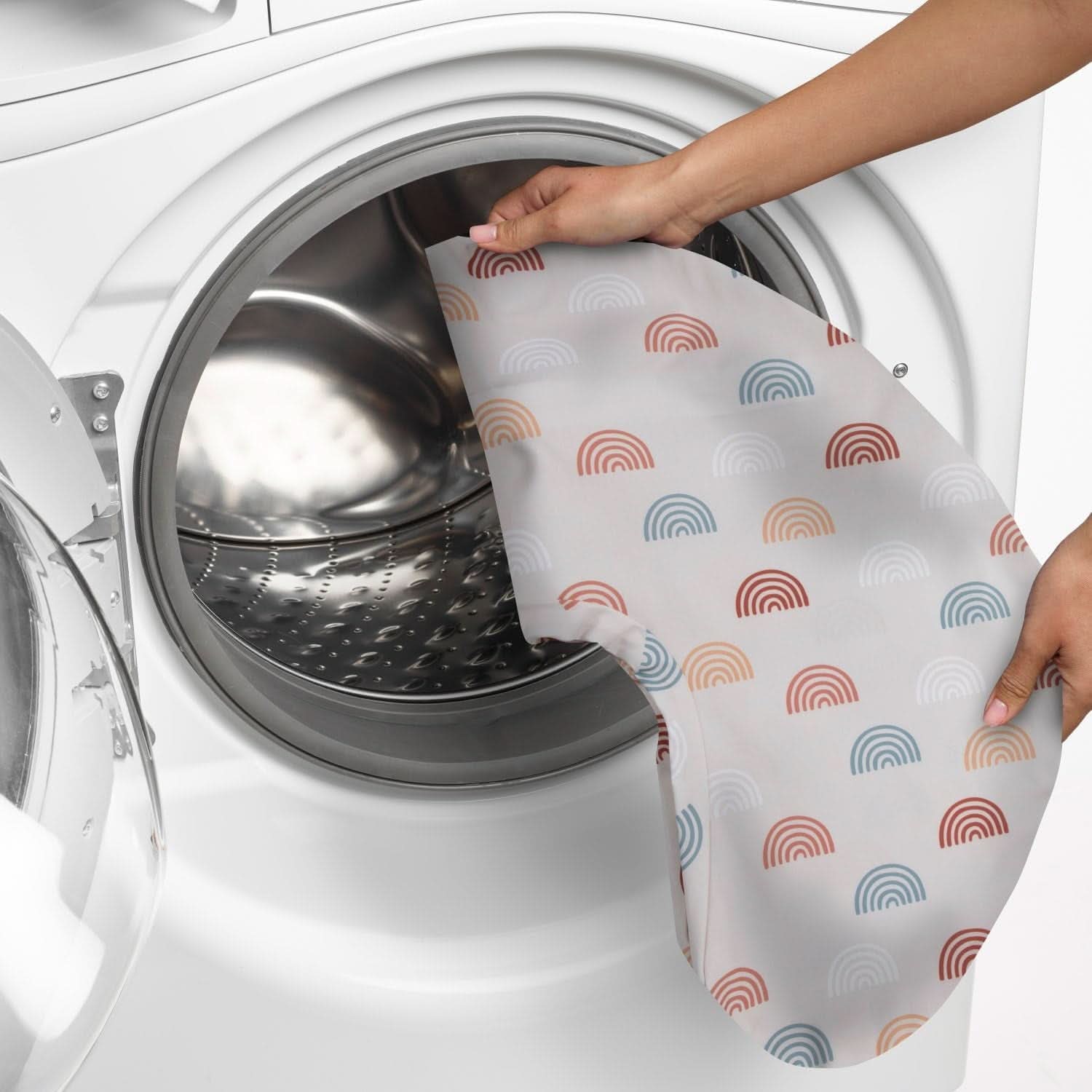 Boppy Original Support Suport pentru alăptare Rainbow pentru bebeluși, formă ergonomică cu căptușeală, confort pentru mamă și copil Accesorii Hrana si Alaptare Bebe Naty Shop