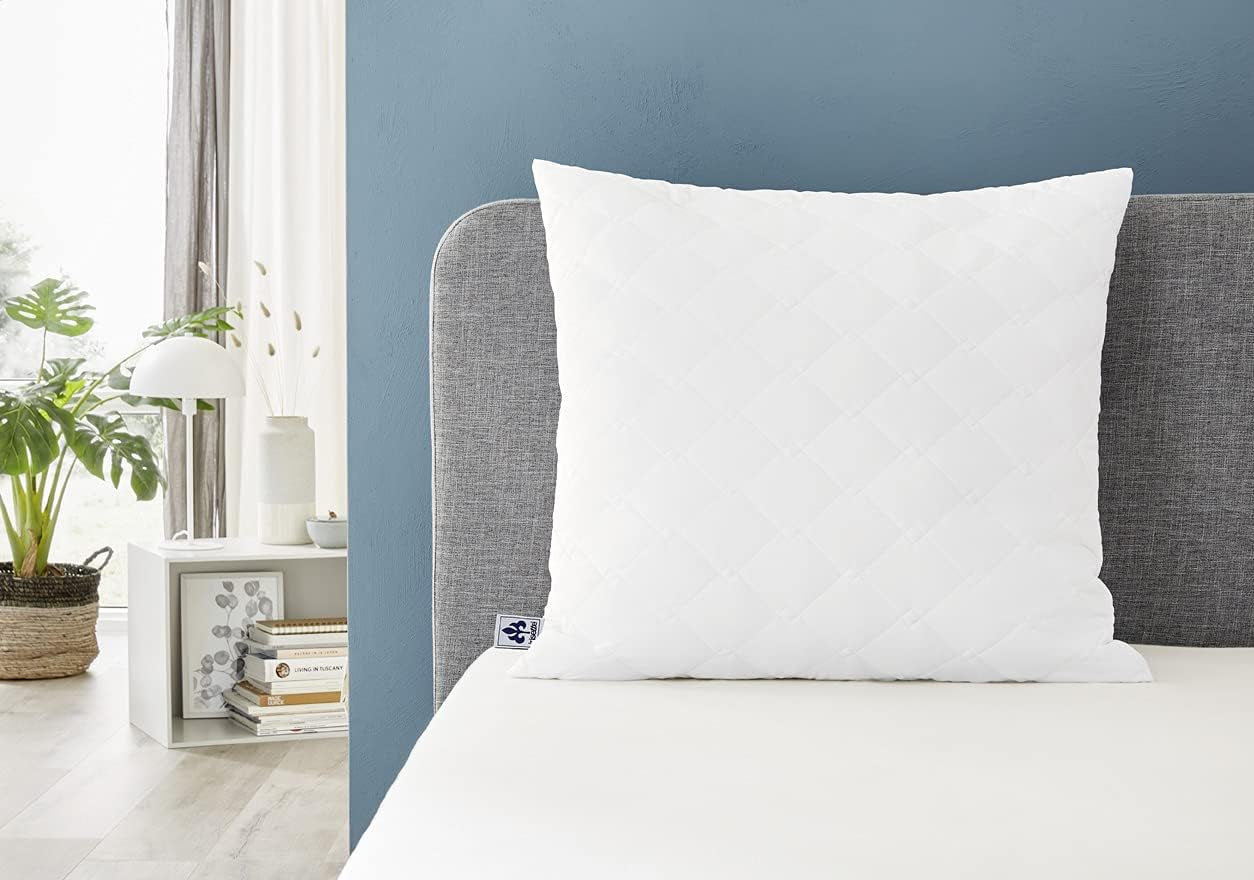 Perna Irisette Micro Thermo - Made in Germany - Pernă cu husă detașabilă din microfibră moale, 40 X 80 Cm, certificată Ã-ko-Tex Perne standard Naty Shop Singur Pachet de 2 - 80 X 80 cm