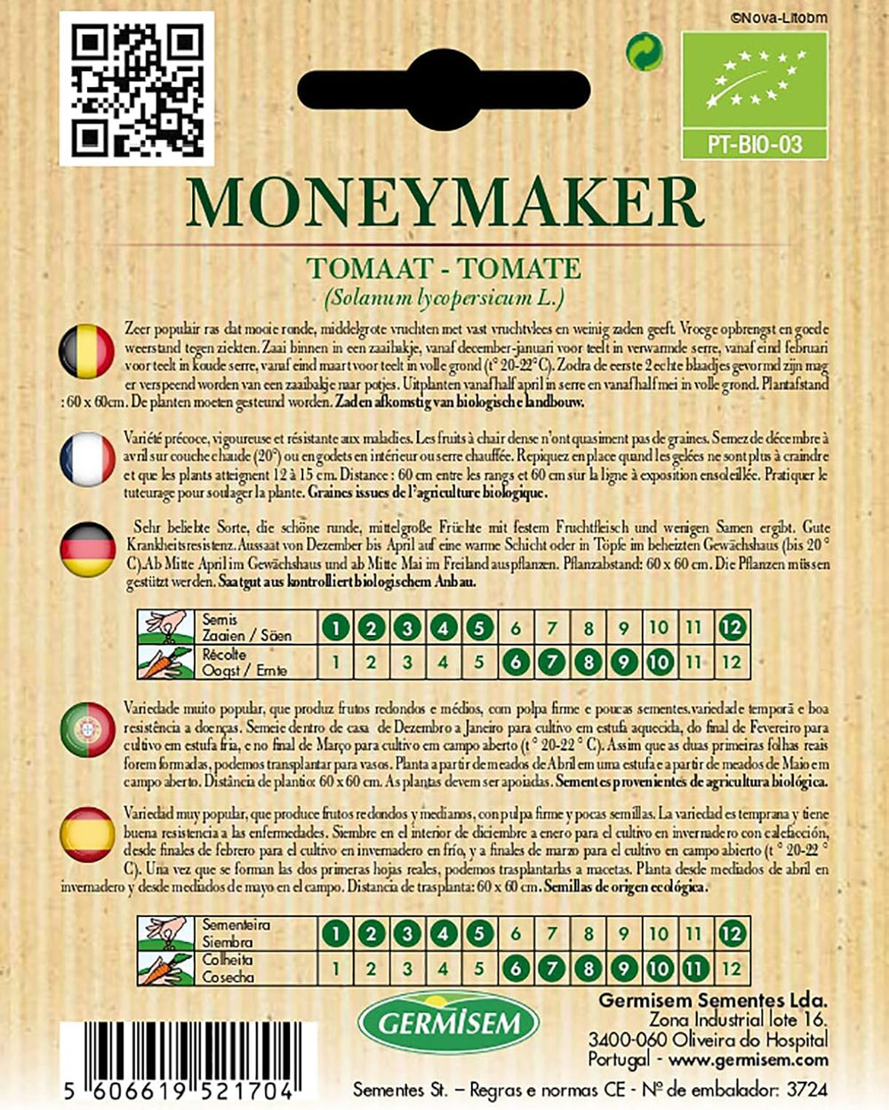 Bio Tomatensamen MONEYMAKER
