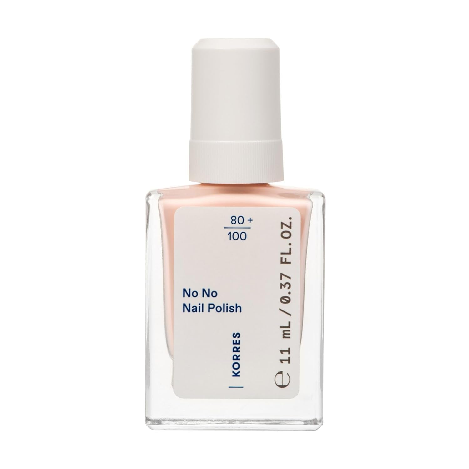 KORRES No No base de esmalte de uñas - base 10% vegana sin liberación, para un color duradero y resistente a las astillas, 11 ml - uñas cuidadas de forma natural, sin sustancias nocivas