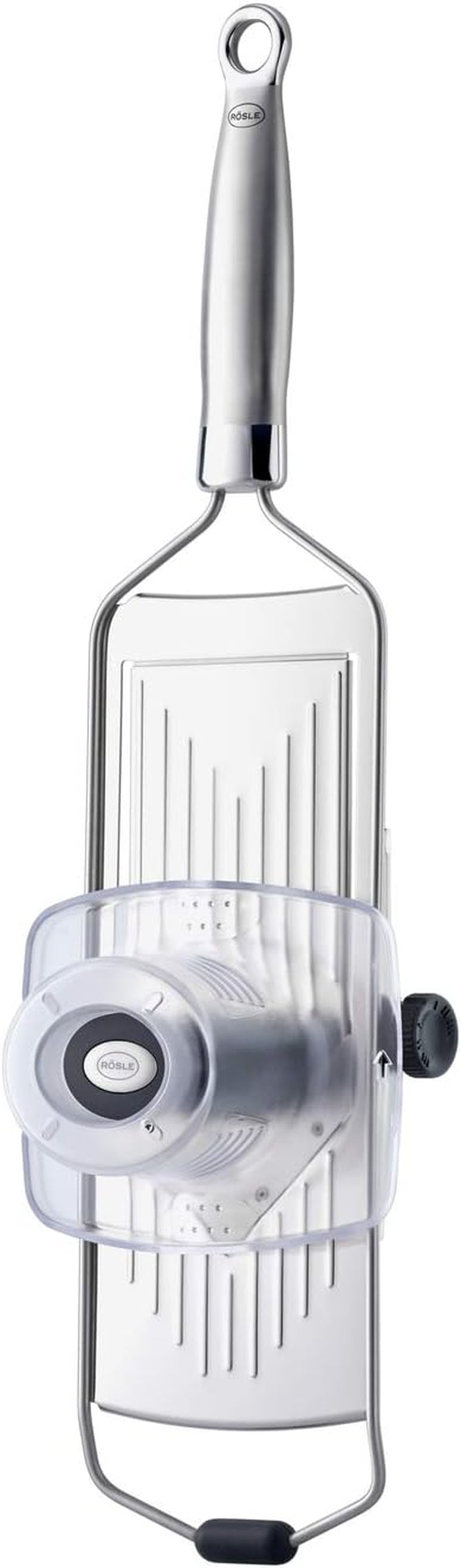 Cortadora gourmet RÖSLE Cortadora de alta calidad para trufas, champiñones finos, parmesano, rábanos, rodajas finas, acero inoxidable 18/10 Pelador Cortadora con cuchilla en V RÖSLE