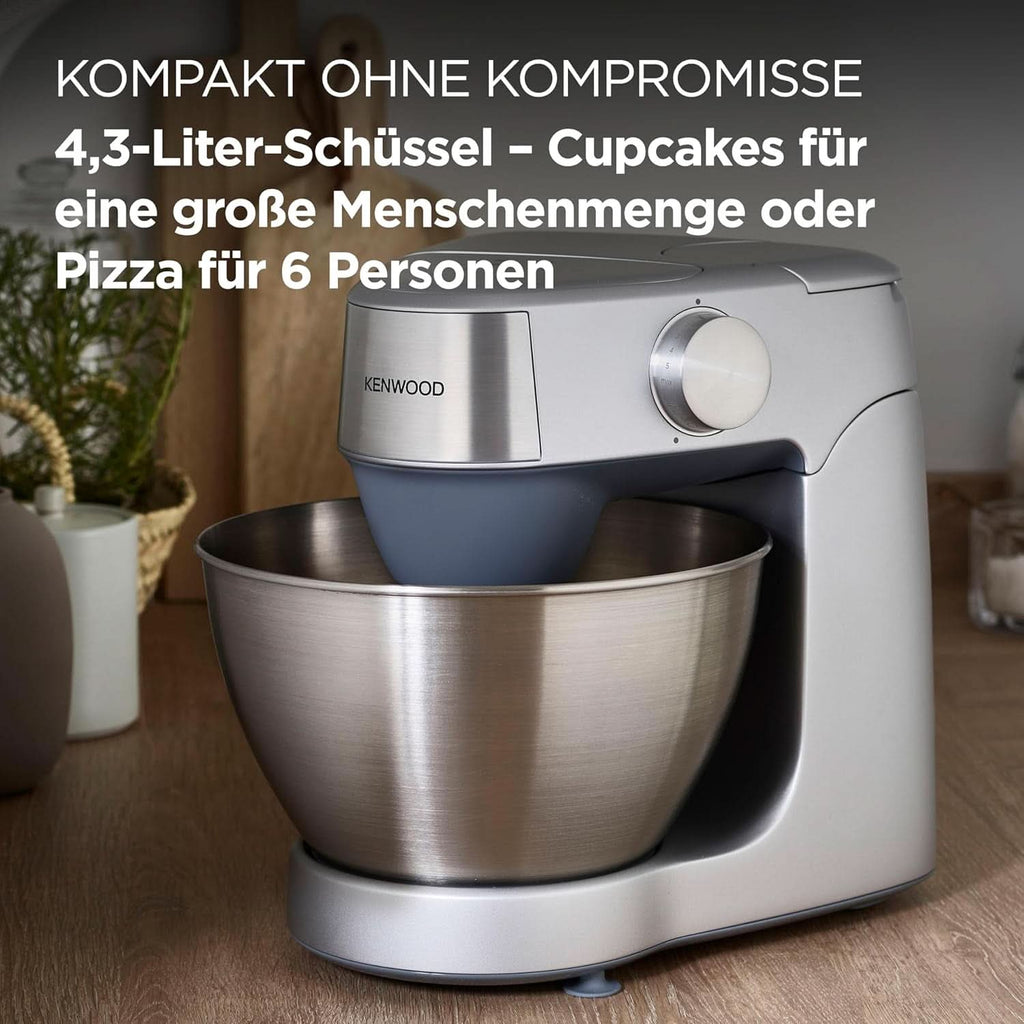 Kenwood Prospero+ KHC29A.R0SI Küchenmaschine, 4,3 L Edelstahlschüssel, Inkl. 10-Teiligem Zubehör-Set Mit Fleischwolf, Glas-Mixer, Zitruspresse, Entsafter Und Mehr, Inkl. Easyweigh Waage, 1000W, Silber Mama si Copilul Naty Shop