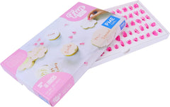 FF60 Fun Fonts-Juego de estampados para cupcakes y galletas para diseño de pasteles, 66 piezas, colección 3, plástico