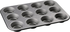 Zenker 12Er Muffinform Energy, Premium-Backform, Für Köstliche Kuchen, Verkürzt Die Backzeit Um Bis Zu 20% (Farbe: Silber/Anthrazit), Menge: 1 Stück, Hellgrau Und Dunkelgrau Moldes y bandejas para repostería Naty Shop
