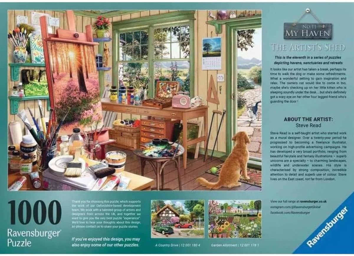 Ravensburger Puzzle 1000 piese - Adăpostul meu: magazia artistului Puzzle Naty Shop