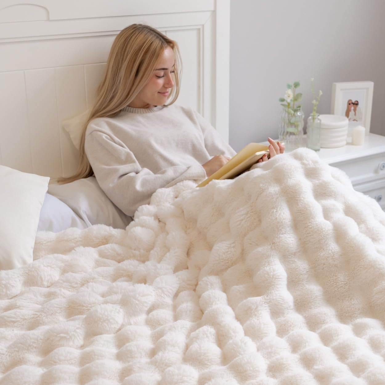 Flamingueo manta acogedora - manta térmica, manta lastrada, poliéster, manta para sofá, decoración de habitaciones, manta polar, calidez, camas, manta, manta de invierno Camas y Mantas Besuche den Flamingueo-Store