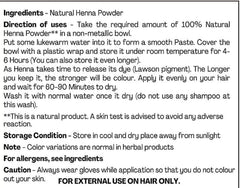 200g Henna Powder - Păr cu reflexie roșie de cupru - Colorarea părului - 100% naturală, pură și fără aditivi | Pulbere fină Vopsea pentru par Naty Shop