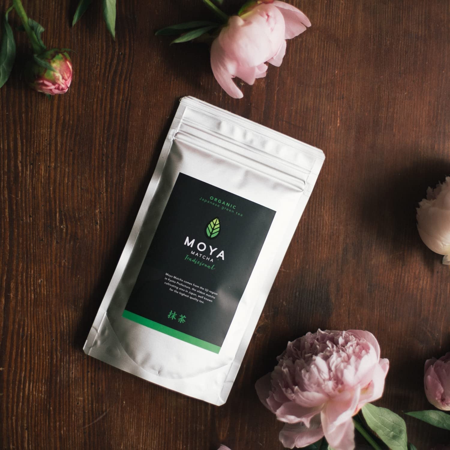 Moya Matcha ceai organic pudră verde | 100 g calitate tradițională de ceremonie 30 g | Cultivat și recoltat organic în Uji, Japonia | Perfect pentru a fi băut cu apă, latte matcha, smoothie-uri și limonade