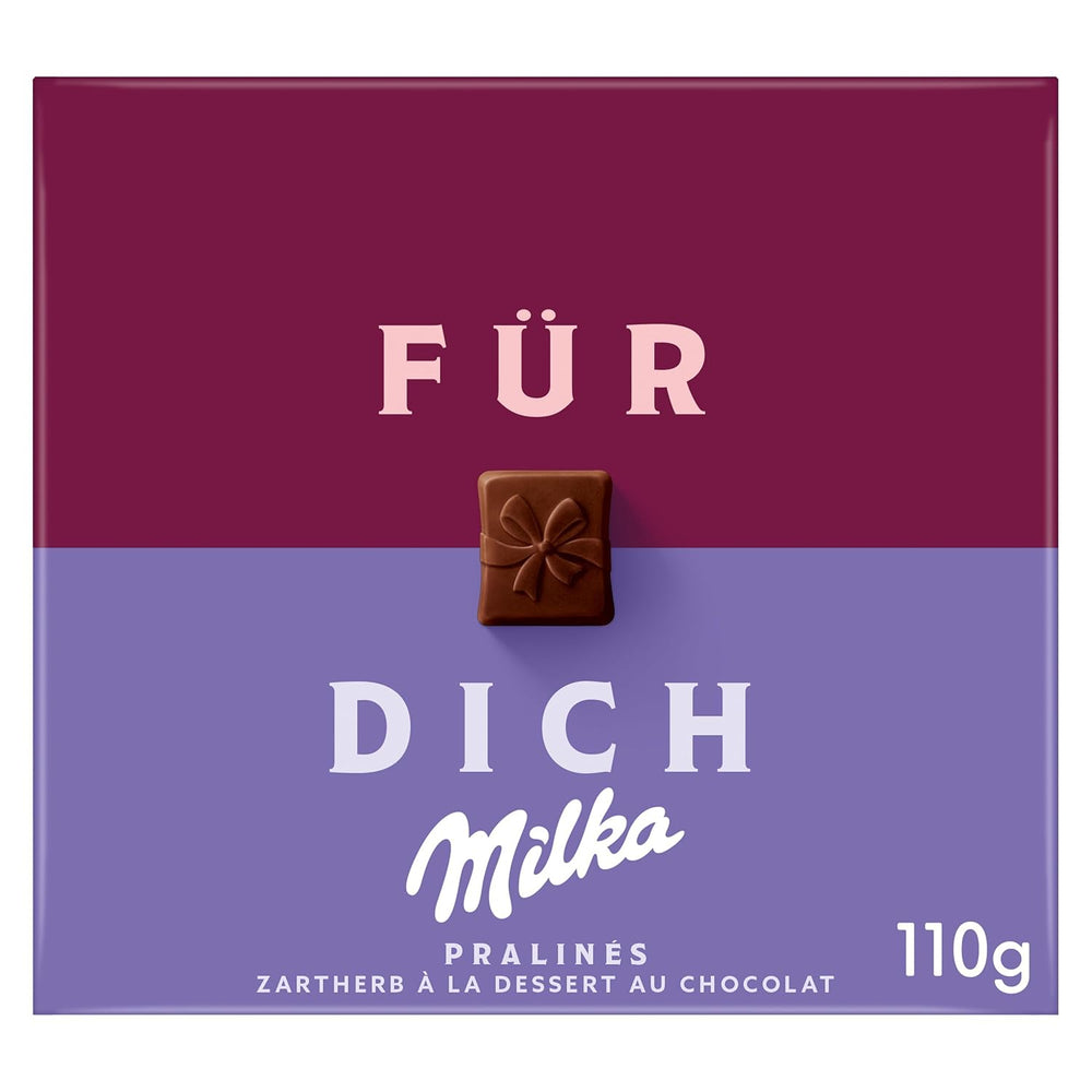 Praliné Milka For You – Chocolate con leche alpino con relleno fino de crema de cacao – 10 x 110g