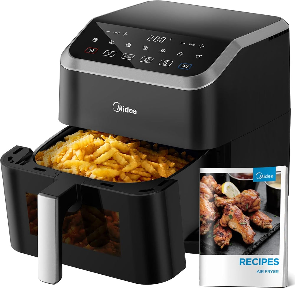Midea Freidora de Aire Caliente 2L, 1150W Airfryer, Sin Aceite, Freidora de Aire Caliente, Función de Apagado Automático Electrodomésticos Naty Shop 5L