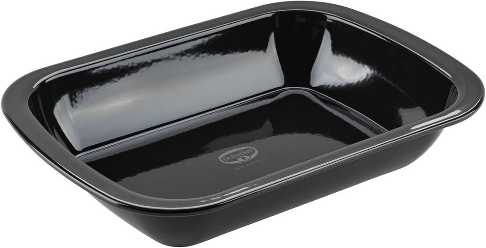 Dr. Oetker Back-Idee Kreativ Dessert- Und Auflaufform Aus Emaille, 39,5 X 28 X 6,5 Cm– Hitzebeständig Bis 400°C, Schnittfest, Kratzfest, Induktionsgeeignet, Schwarz Moldes y bandejas para hornear Naty Shop 34 X 24 Cm