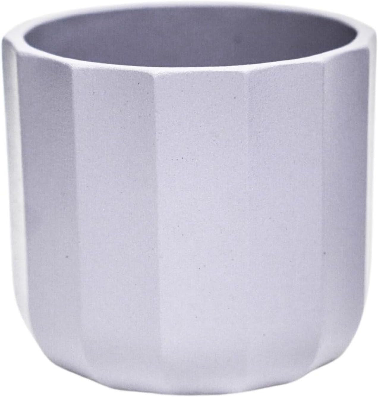 Ghiveci ceramic, model geometric în formă de lămâie, 12 x 12 cm