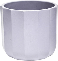 Ghiveci ceramic, model geometric în formă de lămâie, 12 x 12 cm